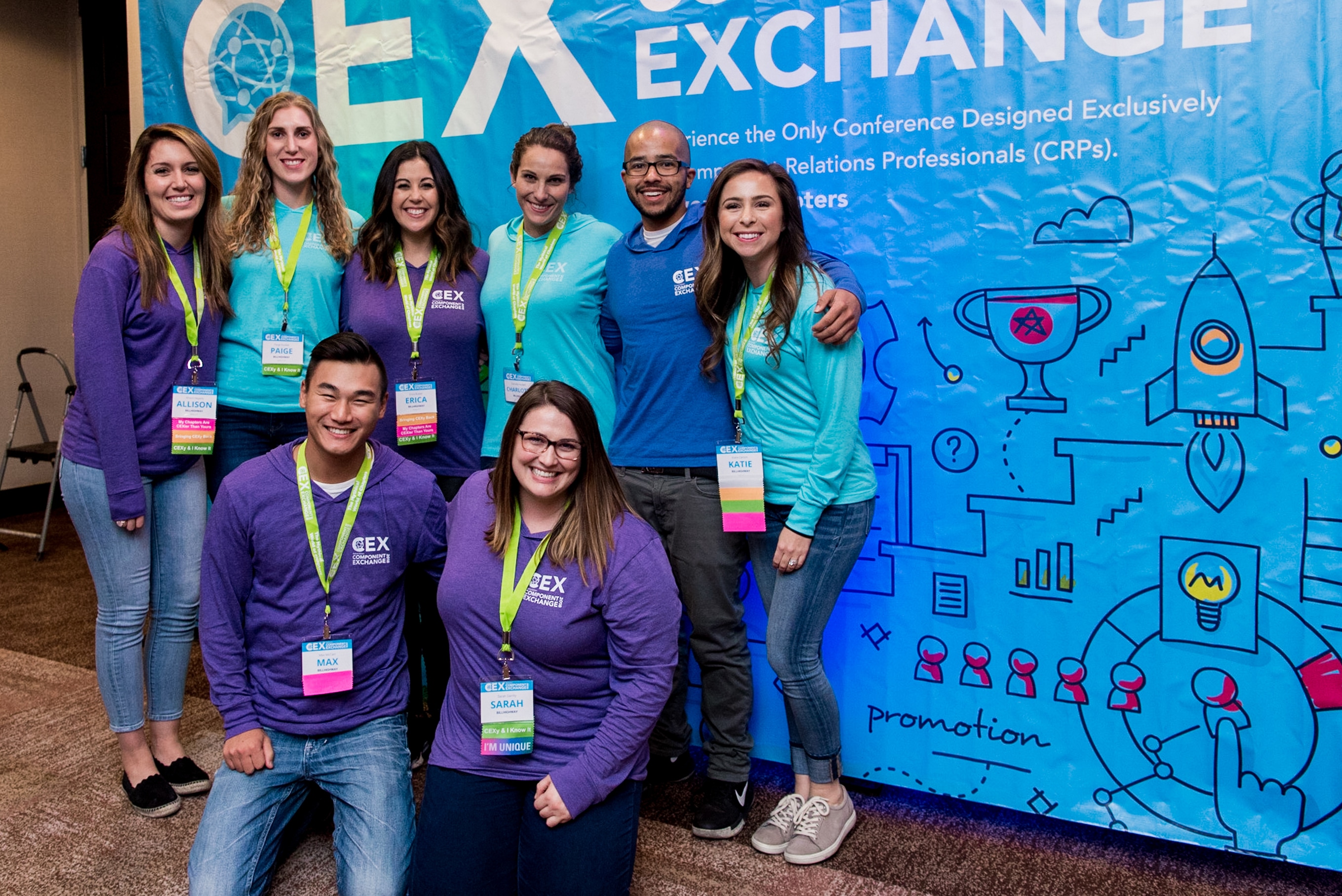 Close up of Billhighway team members